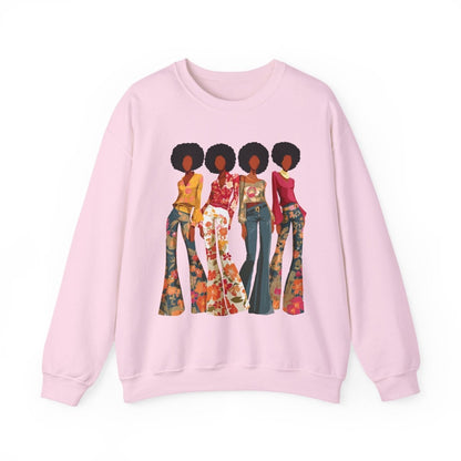 70s Soul Sis Sweatshirt - Afrocentric Art by The Trini Gee