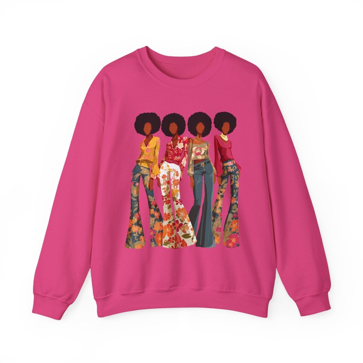 70s Soul Sis Sweatshirt - Afrocentric Art by The Trini Gee