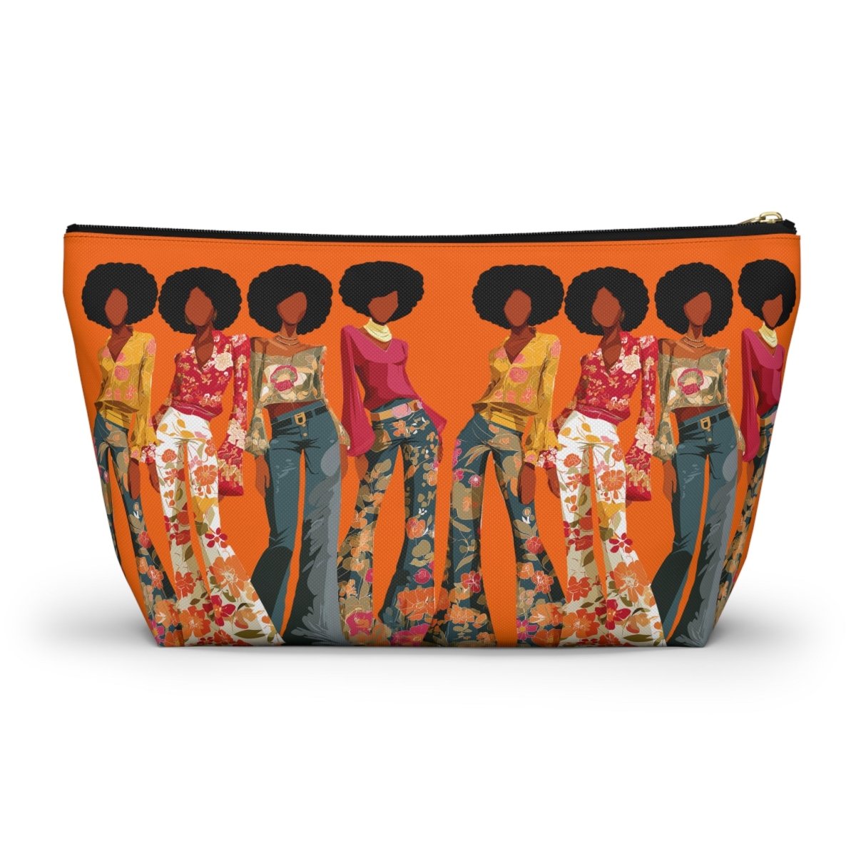 70s Soul Sisters T - bottom Pouch - Afrocentric Art by The Trini Gee