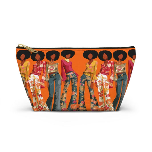 70s Soul Sisters T - bottom Pouch - Afrocentric Art by The Trini Gee