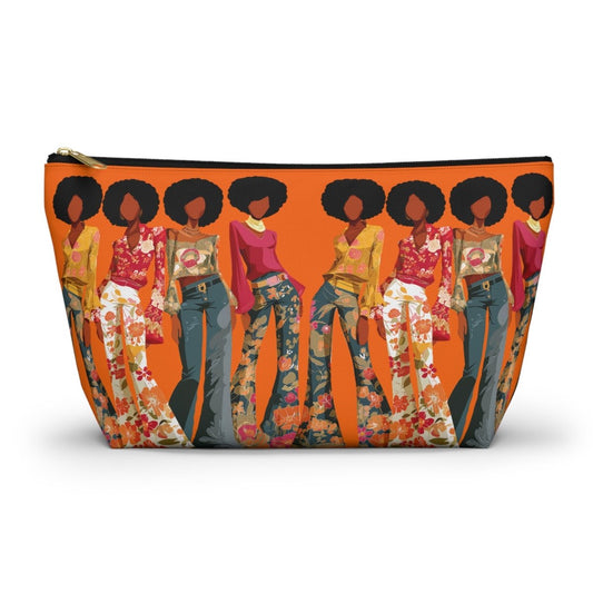 70s Soul Sisters T - bottom Pouch - Afrocentric Art by The Trini Gee