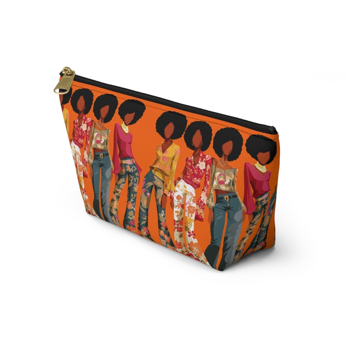 70s Soul Sisters T - bottom Pouch - Afrocentric Art by The Trini Gee