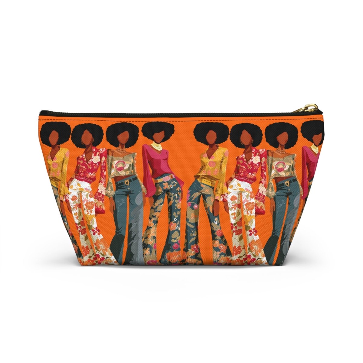 70s Soul Sisters T - bottom Pouch - Afrocentric Art by The Trini Gee