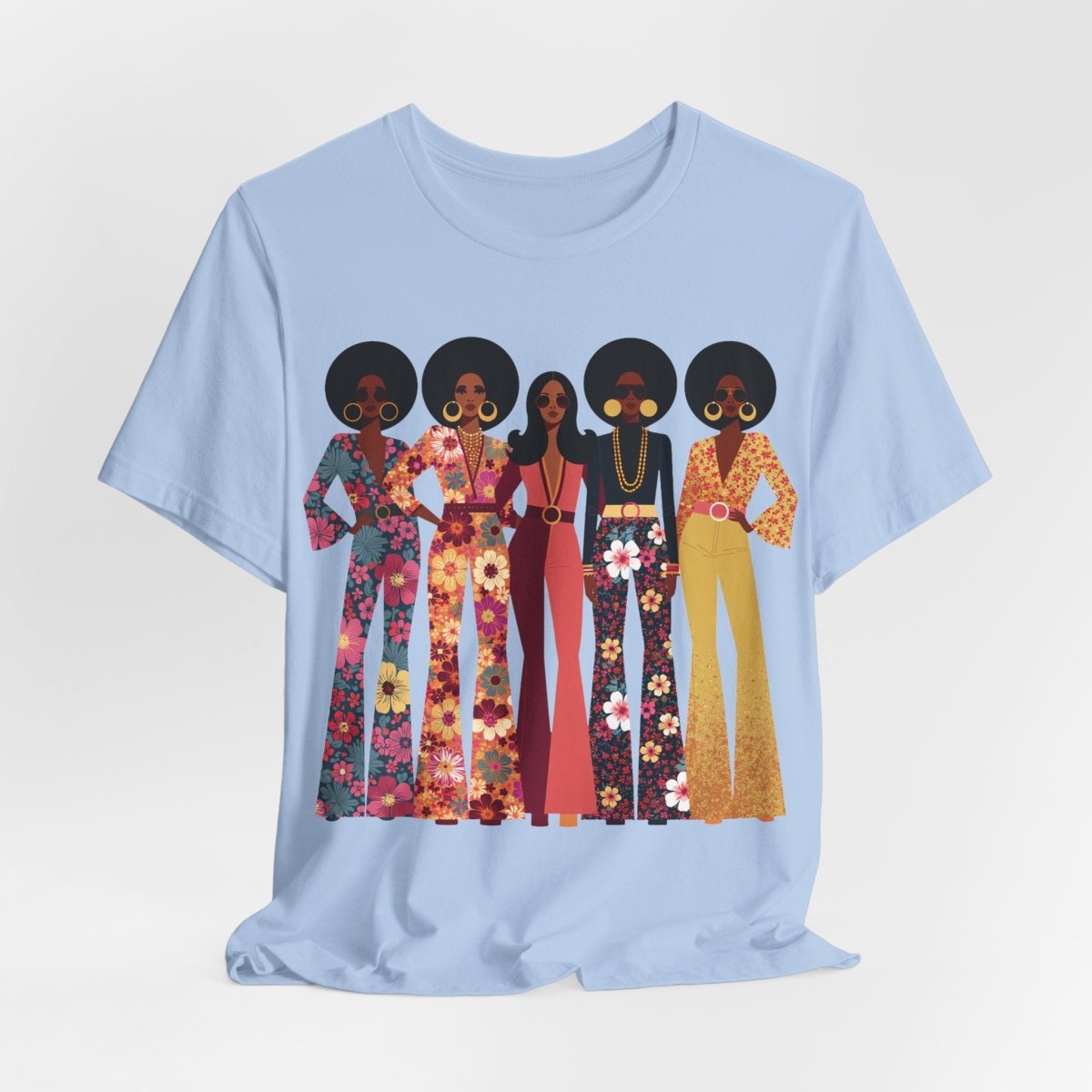 70s Soul Sisters T-Shirt - Afrocentric Art by The Trini Gee