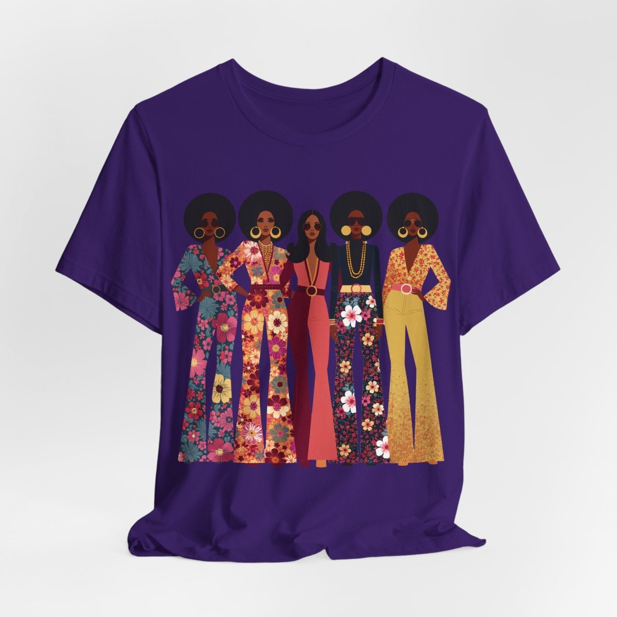 70s Soul Sisters T-Shirt - Afrocentric Art by The Trini Gee