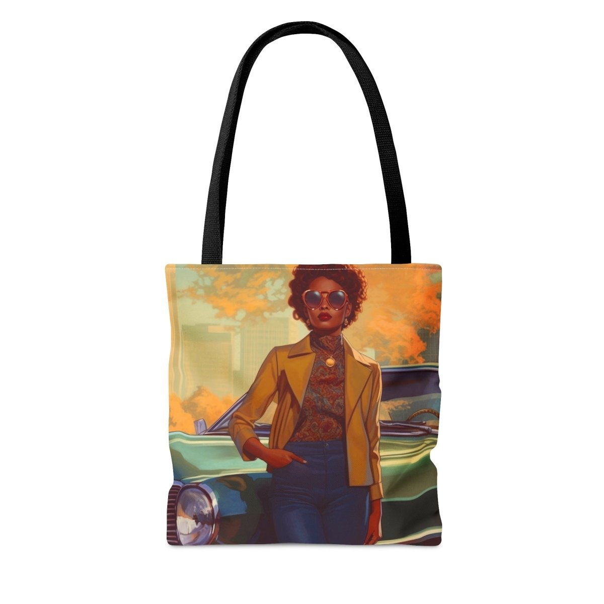 70s Woman Classic Tote Bag - Afrocentric Art by The Trini Gee