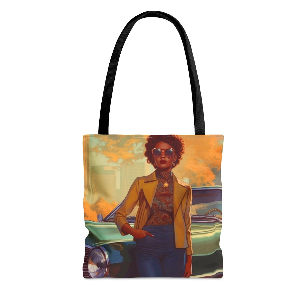 70s Woman Classic Tote Bag - Afrocentric Art by The Trini Gee