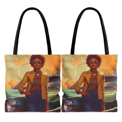 70s Woman Classic Tote Bag - Afrocentric Art by The Trini Gee