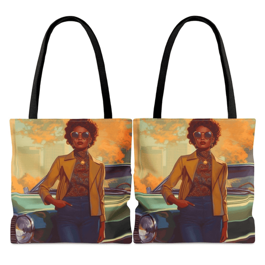 70s Woman Classic Tote Bag - Afrocentric Art by The Trini Gee