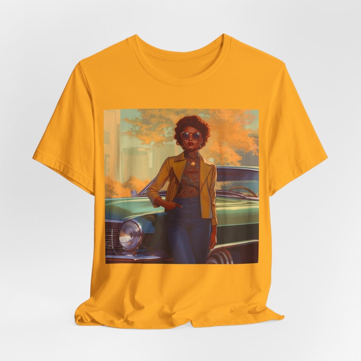 70s Woman Shirt - Afrocentric Art by The Trini Gee
