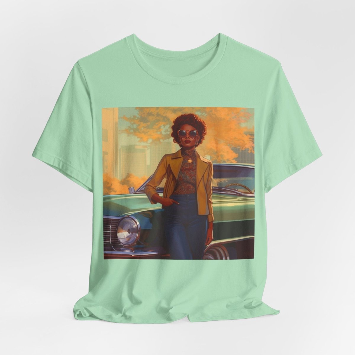 70s Woman Shirt - Afrocentric Art by The Trini Gee