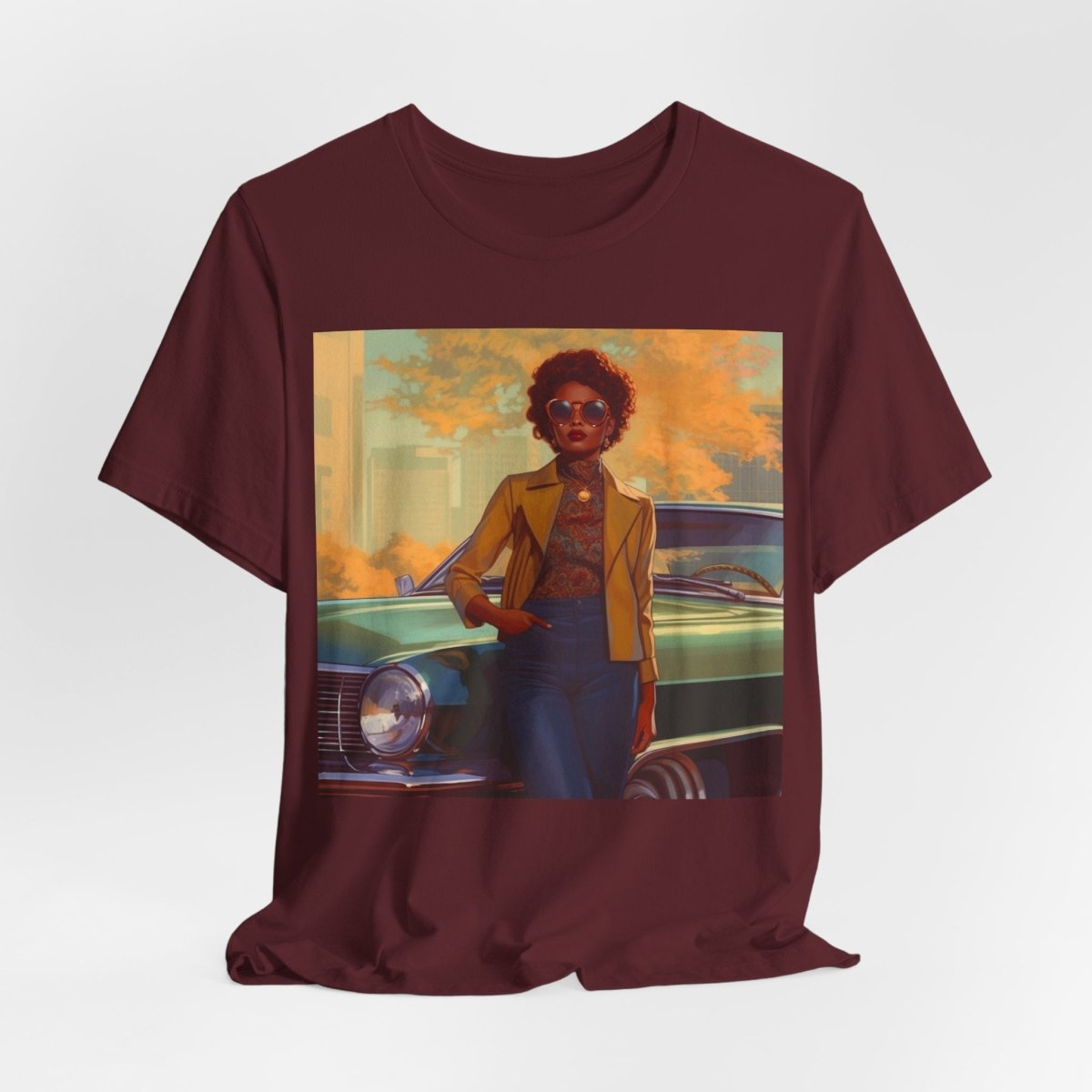 70s Woman Shirt - Afrocentric Art by The Trini Gee