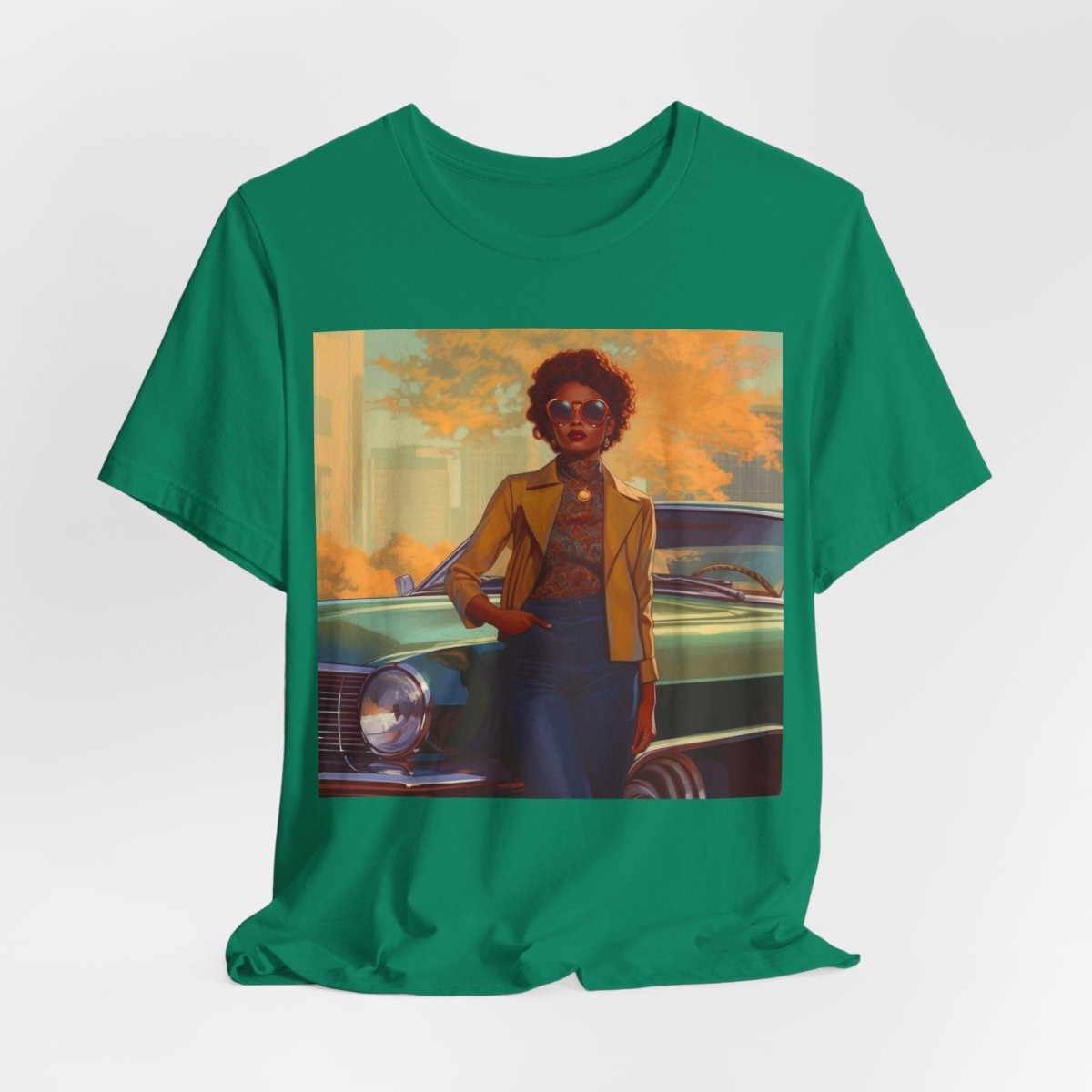 70s Woman Shirt - Afrocentric Art by The Trini Gee