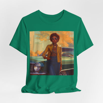 70s Woman Shirt - Afrocentric Art by The Trini Gee
