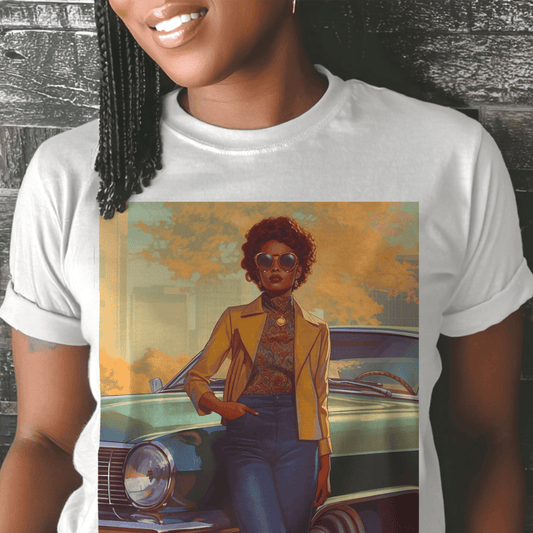 70s Woman Shirt - Afrocentric Art by The Trini Gee