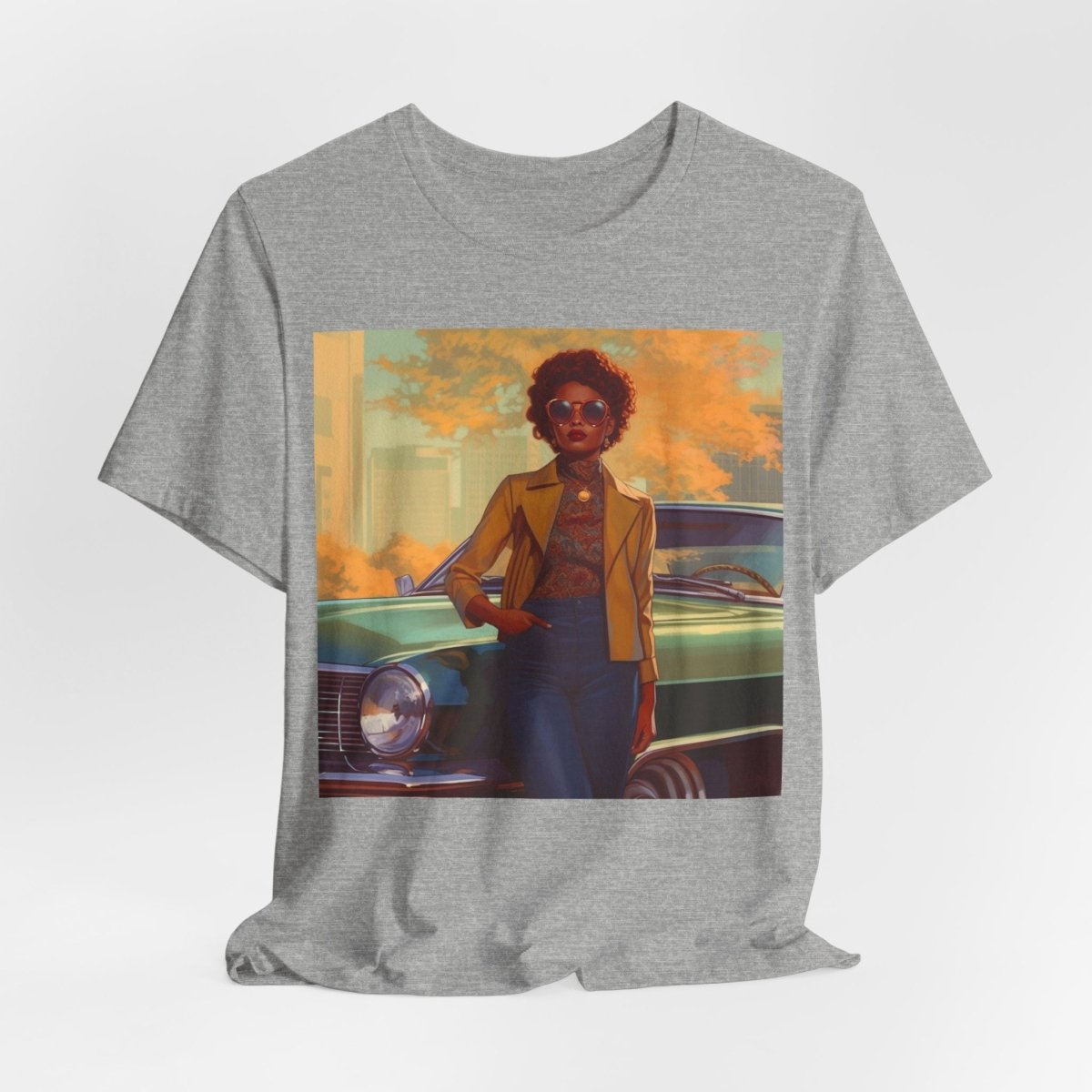 70s Woman Shirt - Afrocentric Art by The Trini Gee