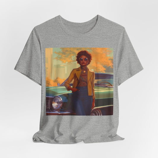 70s Woman Shirt - Afrocentric Art by The Trini Gee