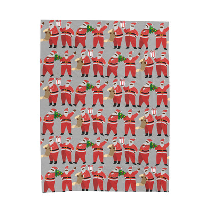 Black Santas Throw Blanket