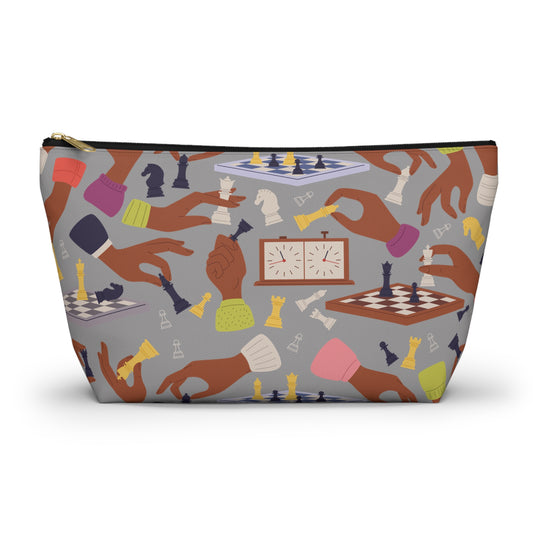 Chess Hands T-Bottom Pouch