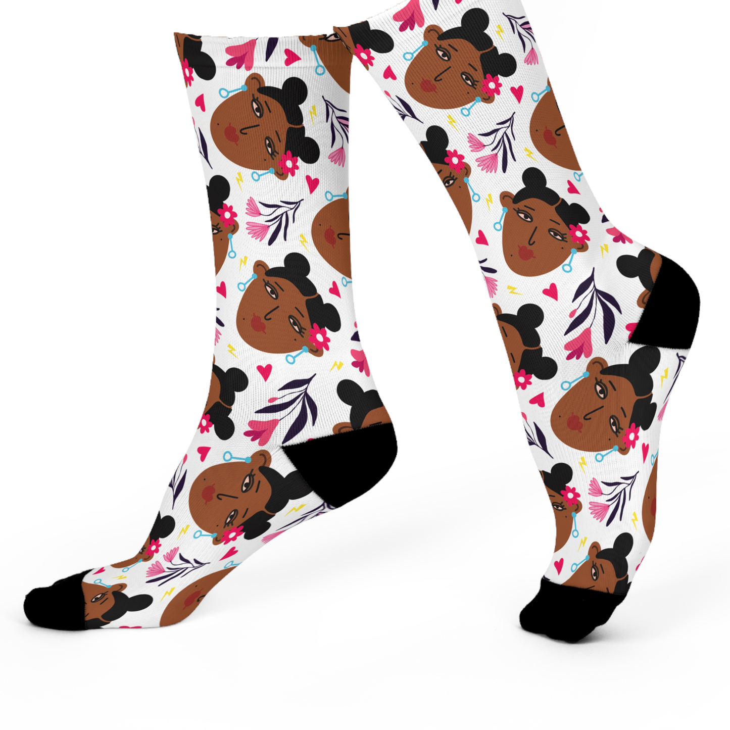 Afro Buns Crew Socks