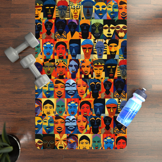 Quilted Faces Yoga Mat