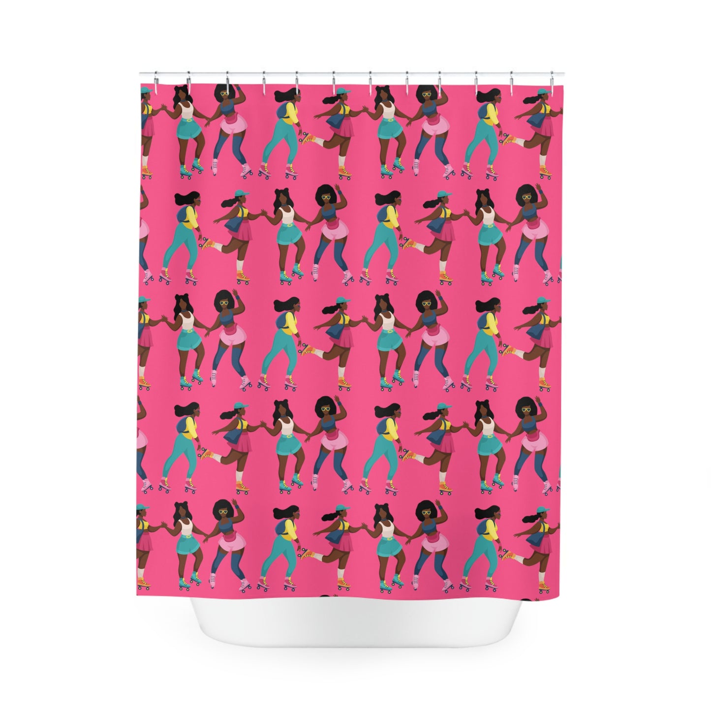 Women Skate Shower Curtain