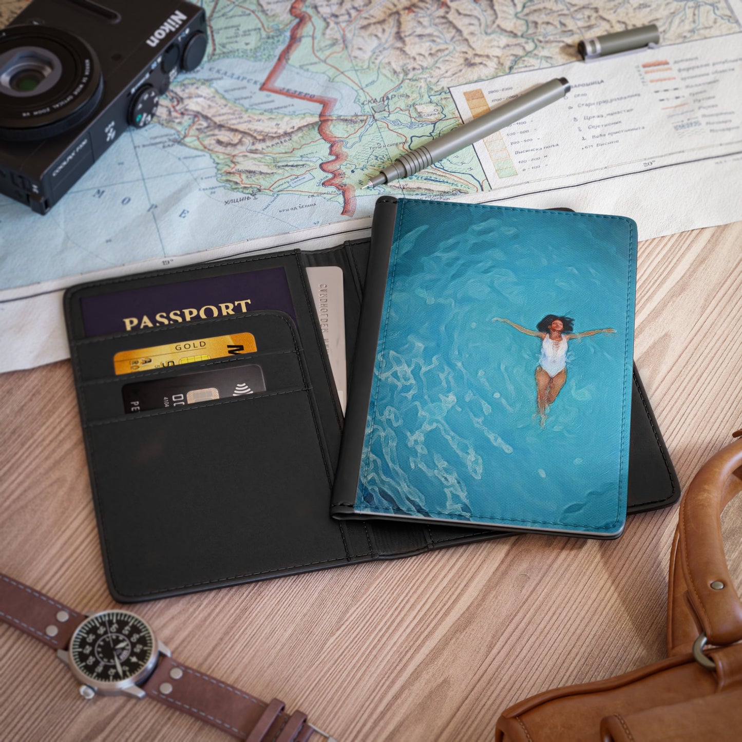 Swimmer Passport Cover
