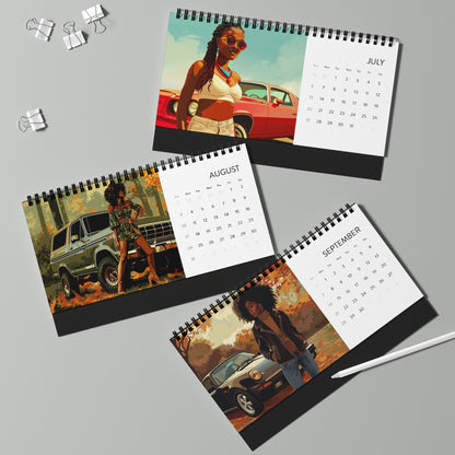 Classic Cars 2025 Desktop Calendar