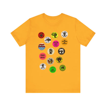 Black Panther Party Political Buttons Shirt