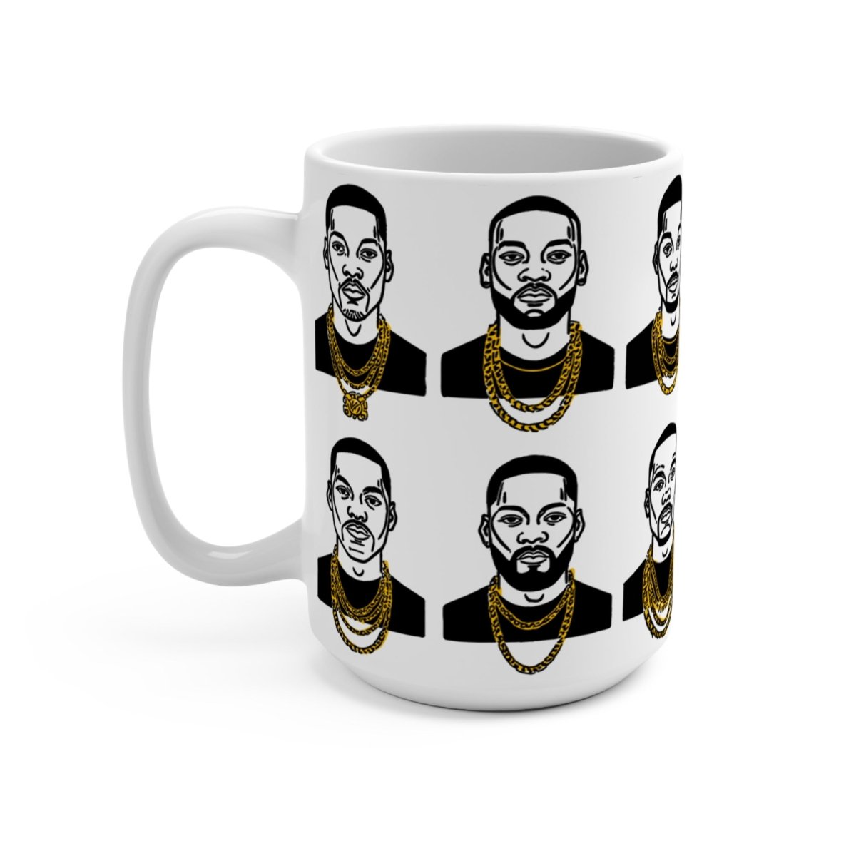 80s Gold Chains Mug - Afrocentric Art by The Trini Gee