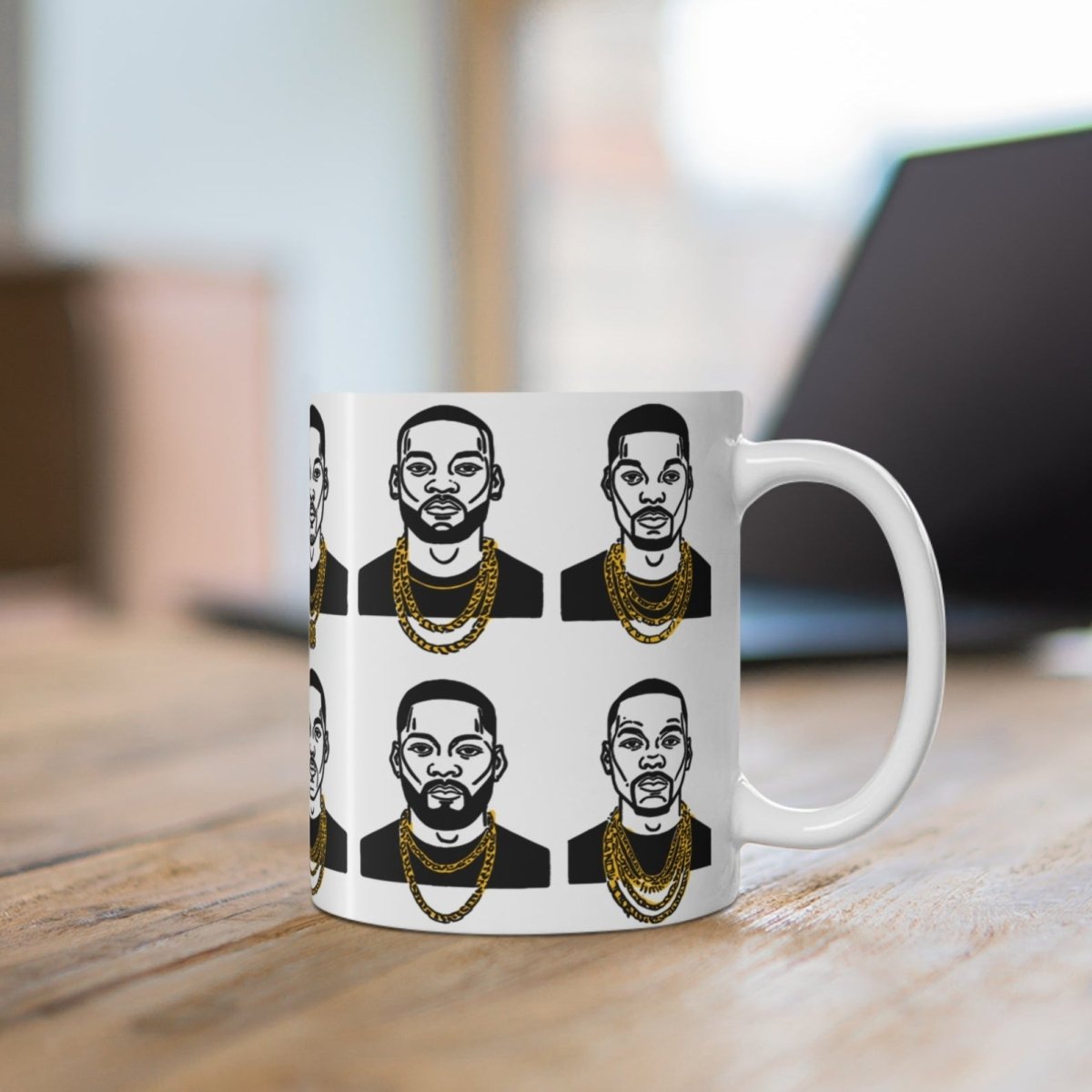 80s Gold Chains Mug - Afrocentric Art by The Trini Gee