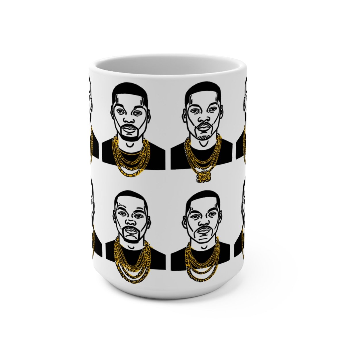 80s Gold Chains Mug - Afrocentric Art by The Trini Gee