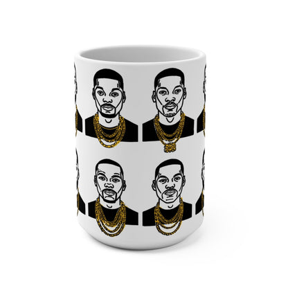 80s Gold Chains Mug - Afrocentric Art by The Trini Gee