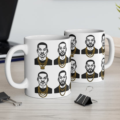 80s Gold Chains Mug - Afrocentric Art by The Trini Gee