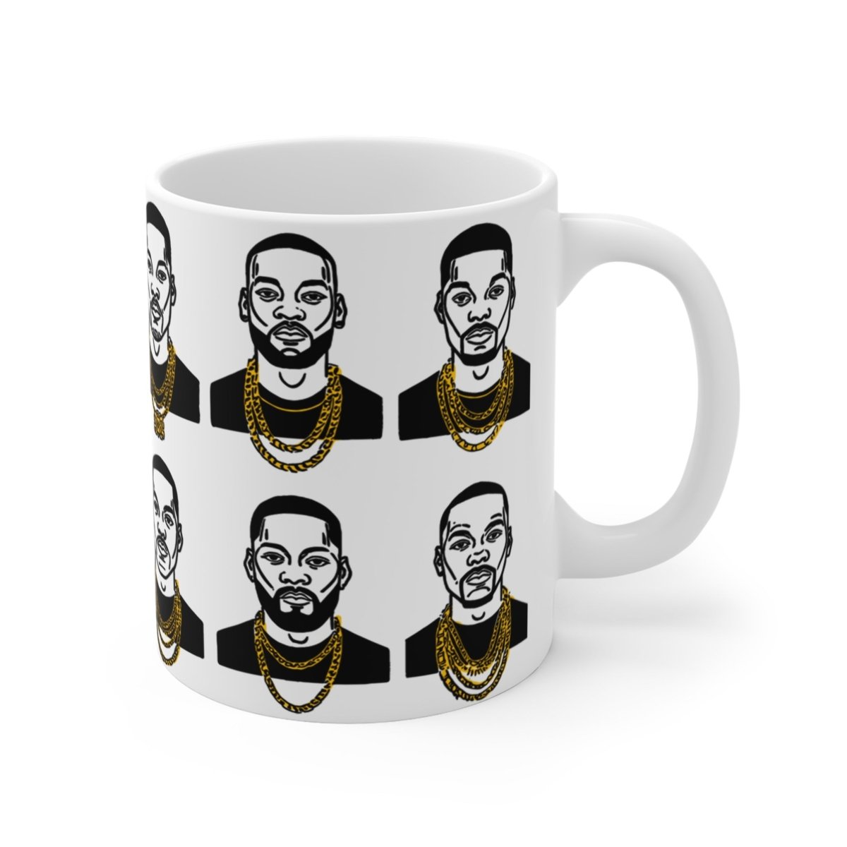 80s Gold Chains Mug - Afrocentric Art by The Trini Gee
