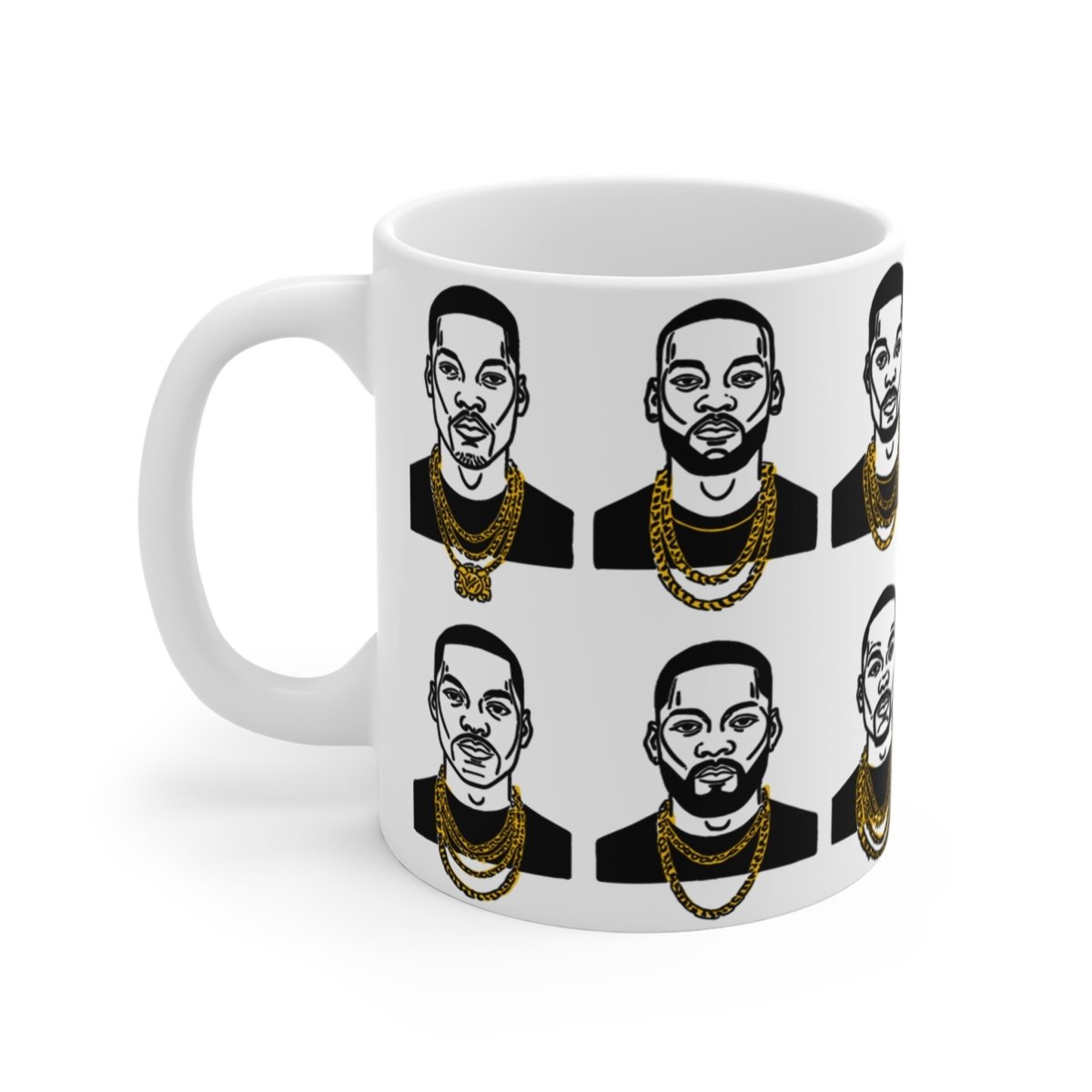 80s Gold Chains Mug - Afrocentric Art by The Trini Gee
