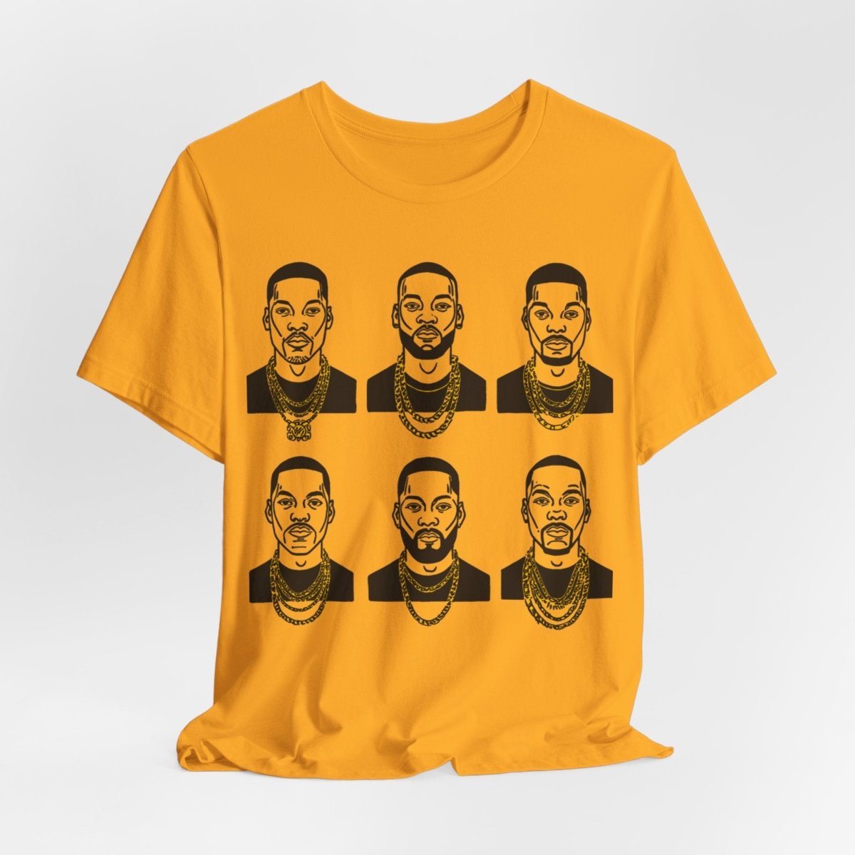 80s Vibe Gold Chains Shirt - Afrocentric Art by The Trini Gee