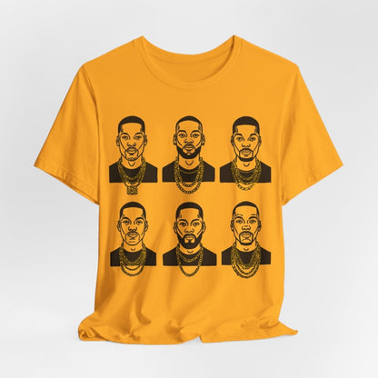 80s Vibe Gold Chains Shirt - Afrocentric Art by The Trini Gee