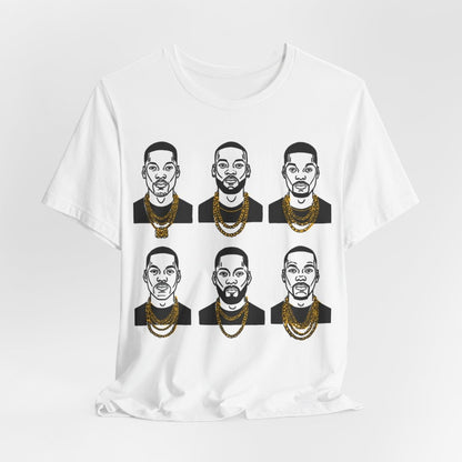 80s Vibe Gold Chains Shirt - Afrocentric Art by The Trini Gee