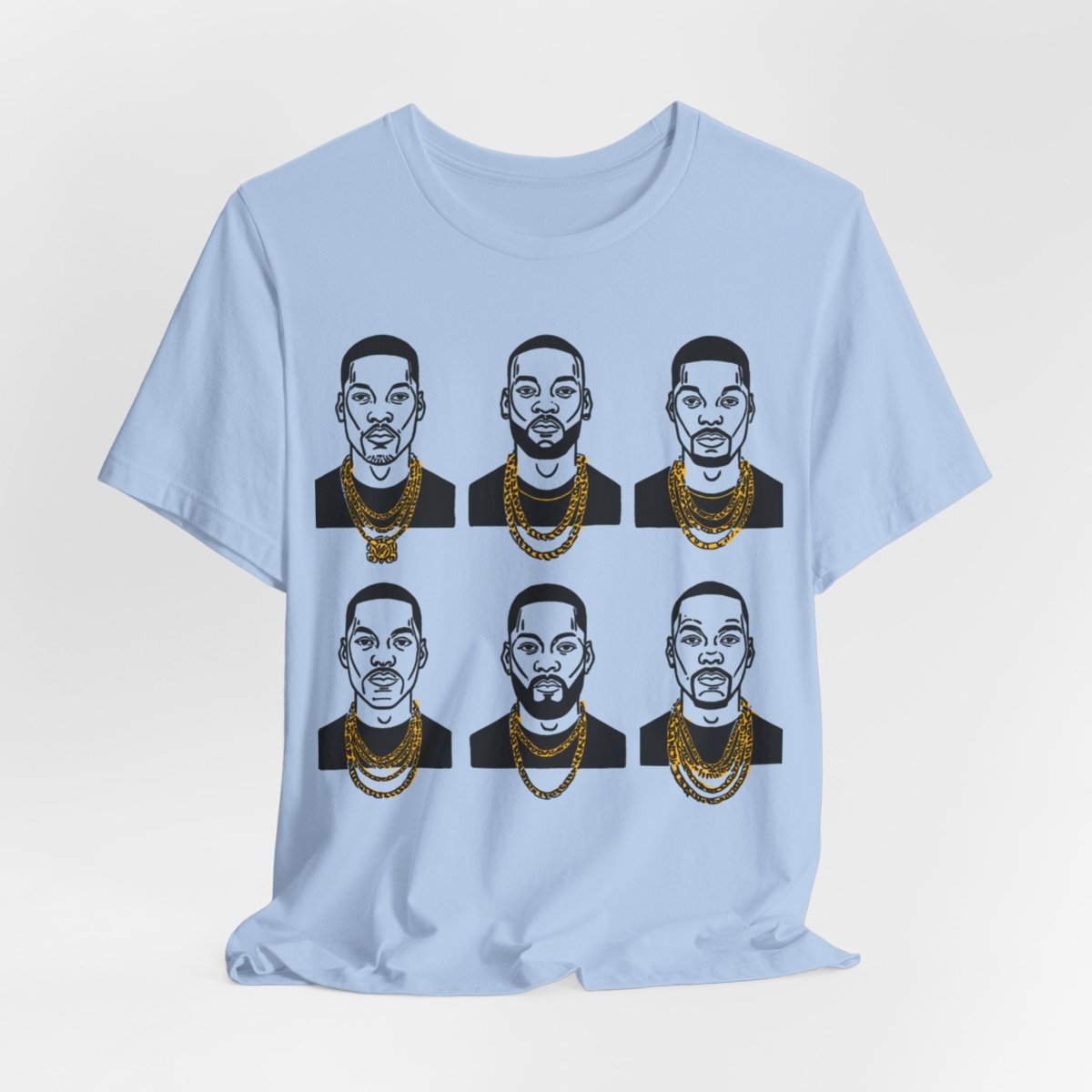 80s Vibe Gold Chains Shirt - Afrocentric Art by The Trini Gee