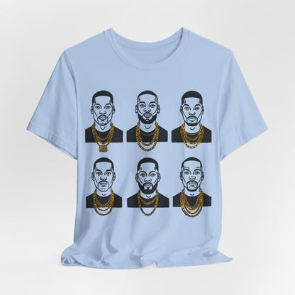 80s Vibe Gold Chains Shirt - Afrocentric Art by The Trini Gee