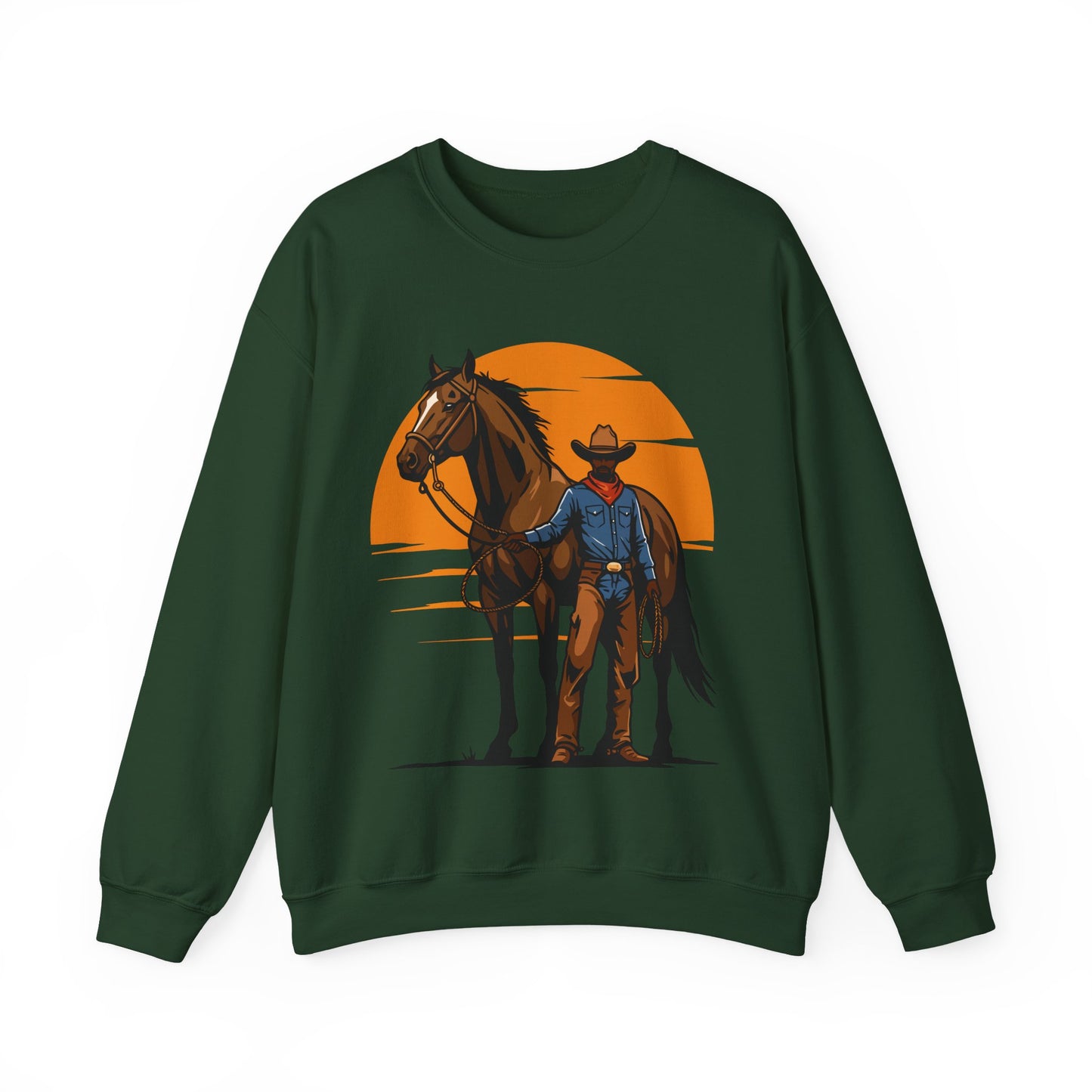 Cowboy with Horse Sweatshirt