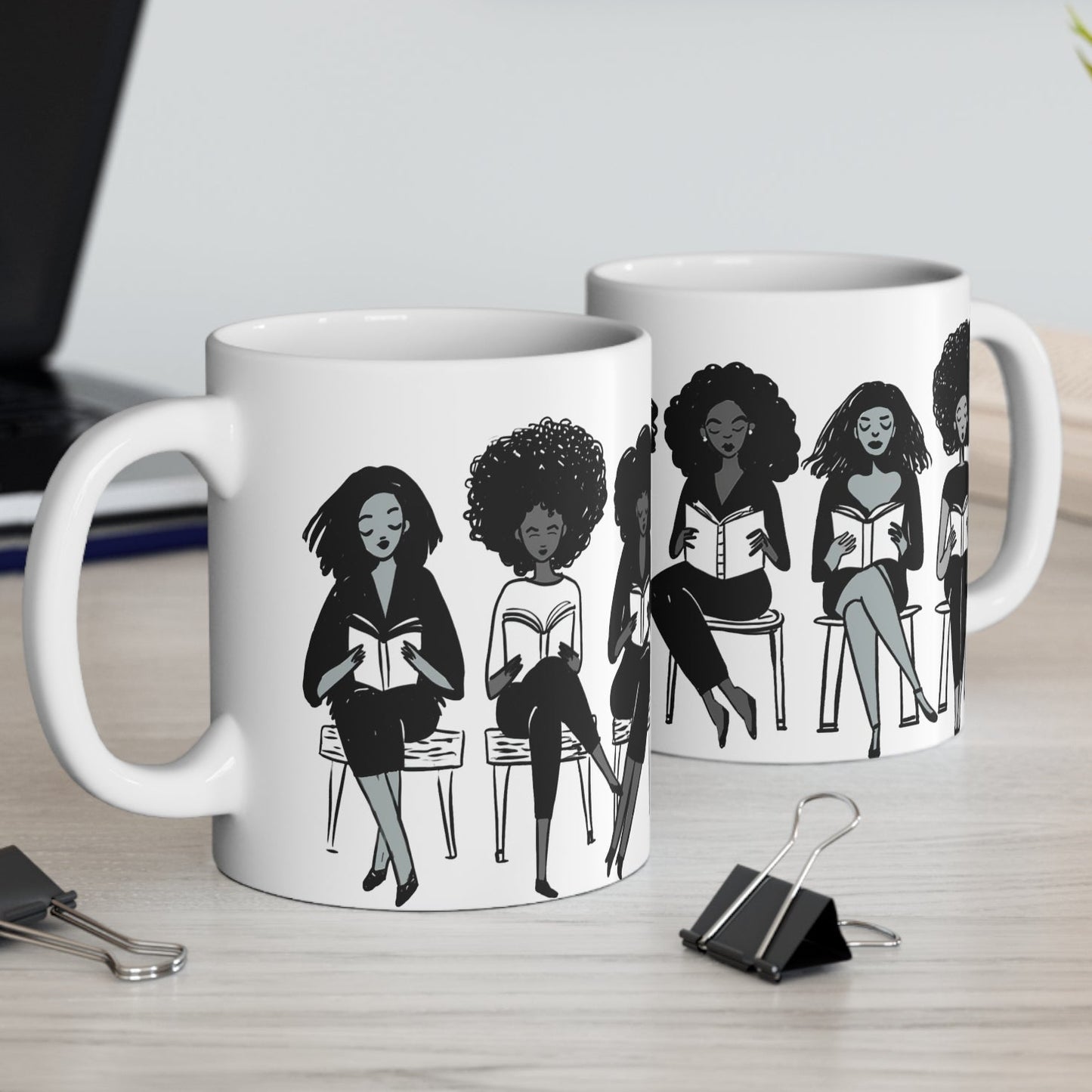 Brown Girls Reading Mug