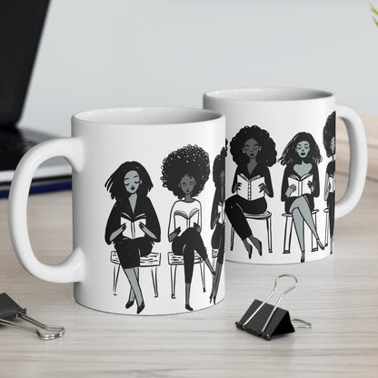 Brown Girls Reading Mug