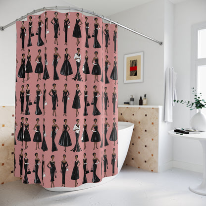 Black Dresses Shower Curtain