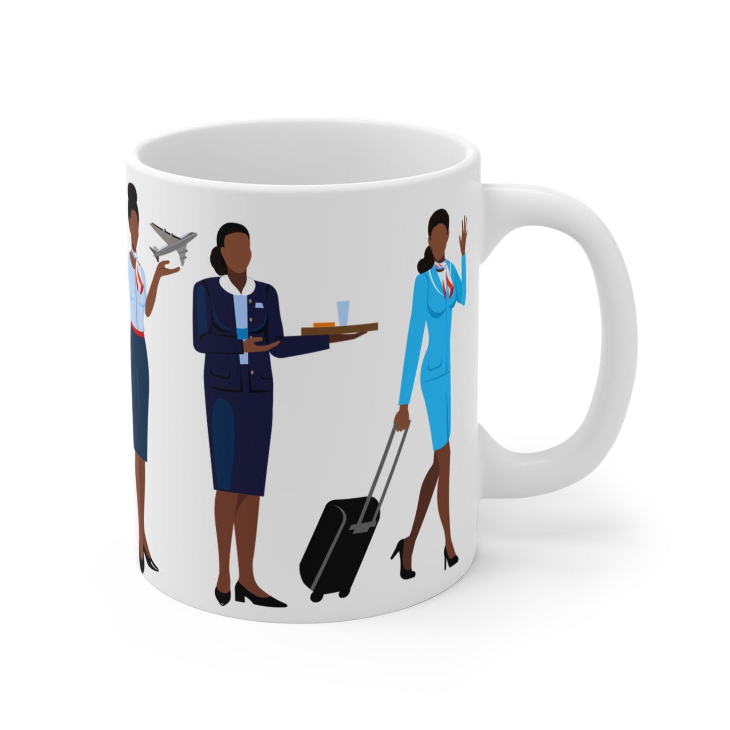 Black Stewardess Mug