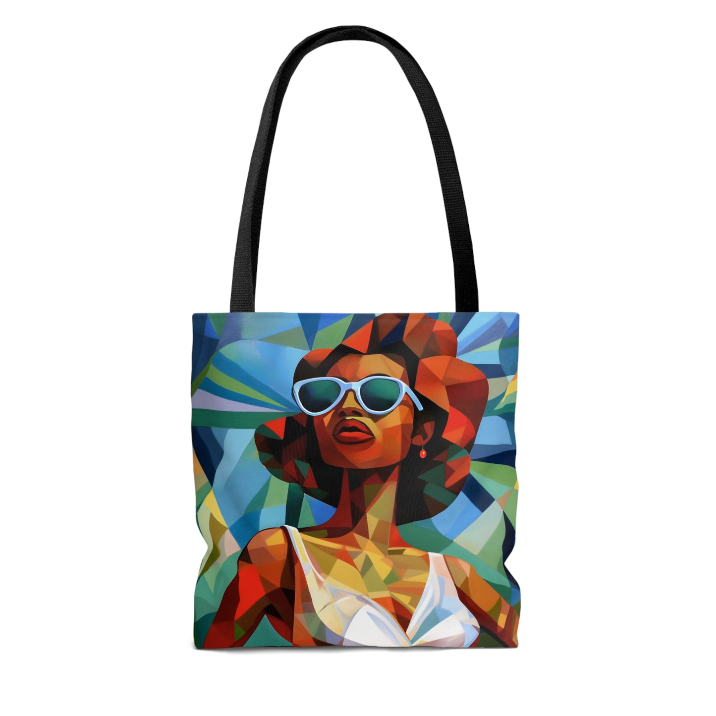 Afro Stained Glass Tote Bag
