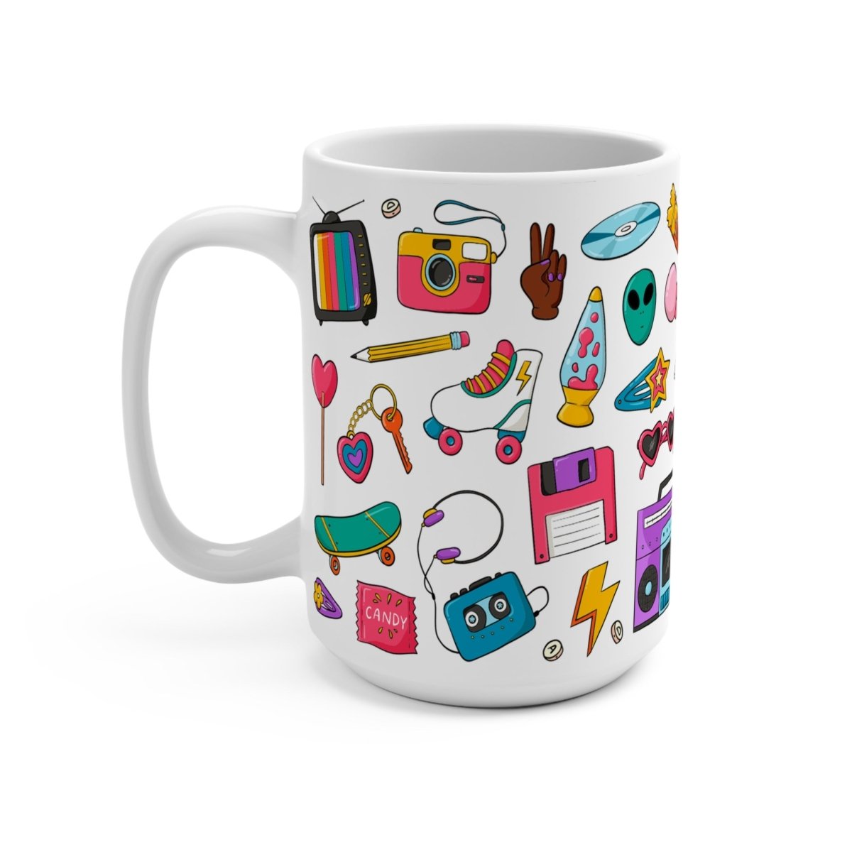 90s Pop Culture Mug 15oz