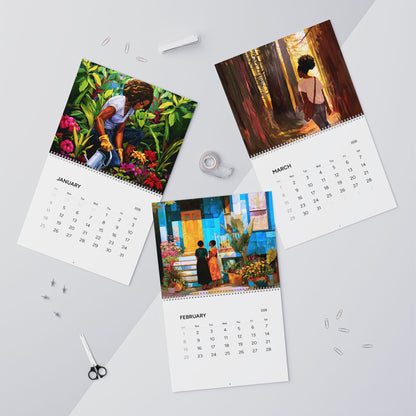 Melanin and Green Life 2026 Wall Calendar