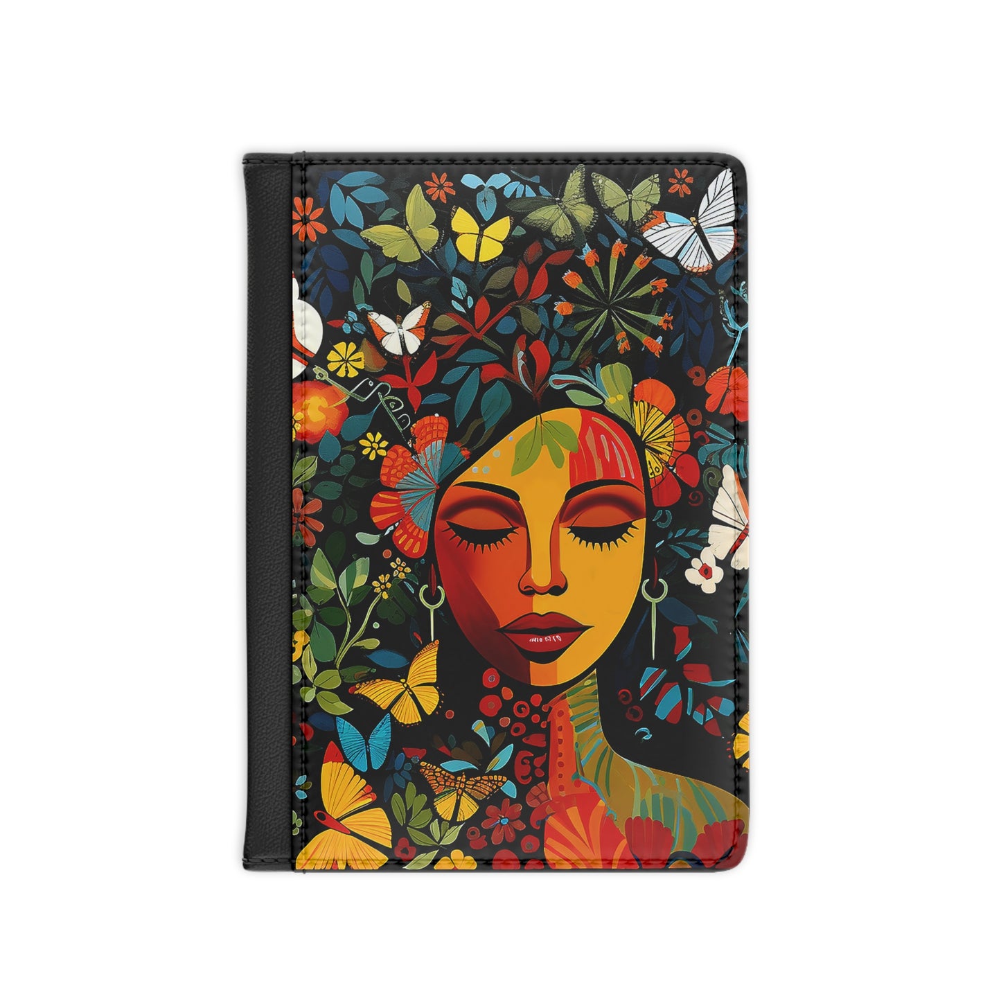 Floral Face Passport Cover
